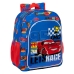 School Bag Cars Race ready Blue 32 X 38 X 12 cm
