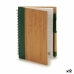 Caderno de Argolas com Caneta Bambu 1 x 16 x 12 cm (12 Unidades)
