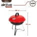 Barbecue Portable Aktive Enamelled Metal Ø 36 cm 36 x 44 x 36 cm (4 Units) Red