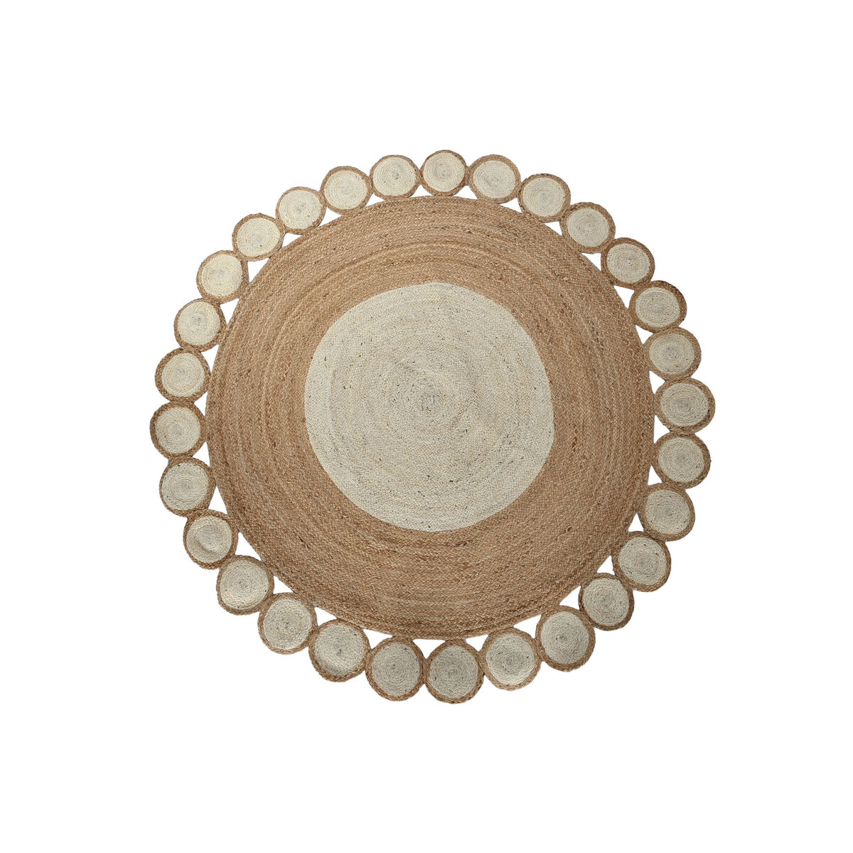 Preproga Home ESPRIT Bela Rjava 200 x 200 x 1 cm