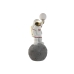 Vloerlamp Home ESPRIT Wit Zilverkleurig Metaal Hars 50 W 220 V 37 x 37 x 93 cm