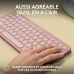 Bluetooth-клавиатура с подставкой для планшета Logitech K380 французский Розовый AZERTY