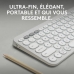 Klawiatura Bluetooth z podstawką do tabletu Logitech K380 Francuski Biały AZERTY