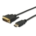 HDMI Kabel Equip 119322 Černý 2 m