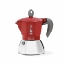 Coffee-maker Bialetti Moka Red 90 ml Black Metal Stainless steel Aluminium 100 ml 2 Cups (Italian Coffee Pot) (1 Piece)
