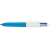 Inkoustové pero Bic Mini 4Colours Modrý Bílý 0,32 mm (12 Kusy)