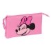 Divkāršs futrālis Minnie Mouse Loving Rozā 22 x 12 x 3 cm