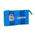 Τριπλή Κασετίνα R. C. Deportivo de La Coruña Μπλε 22 x 12 x 3 cm