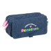 Tredobbelt bæretaske Benetton Denim Blå 21,5 x 10 x 8 cm