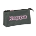 Trojitý penál Kappa Silver pink Šedý 22 x 12 x 3 cm