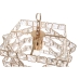 Candeeiro de teto Home ESPRIT Transparente Dourado Metal Cristal 30 x 30 x 26 cm