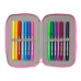 Double Pencil Case Trolls Pink 12.5 x 19.5 x 4 cm (28 Pieces)