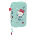 Double Pencil Case Hello Kitty Sea lovers Turquoise 12.5 x 19.5 x 4 cm (28 Pieces)