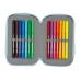 Dupla ceruzatartó Glow Lab Cisnes Kék 12.5 x 19.5 x 4 cm (28 Darabok)