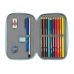 Dupla ceruzatartó Glow Lab Cisnes Kék 12.5 x 19.5 x 4 cm (28 Darabok)