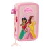 Dvojitý penál Disney Princess Summer adventures Růžový 12.5 x 19.5 x 4 cm (28 Kusy)