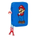Τριπλή Κσετίνα Super Mario Play Μπλε Κόκκινο 12.5 x 19.5 x 5.5 cm (36 Τεμάχια)