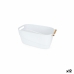 Multi-purpose basket Confortime Plastic With handles Wood 33,5 x 18 x 15 cm (12 Units)