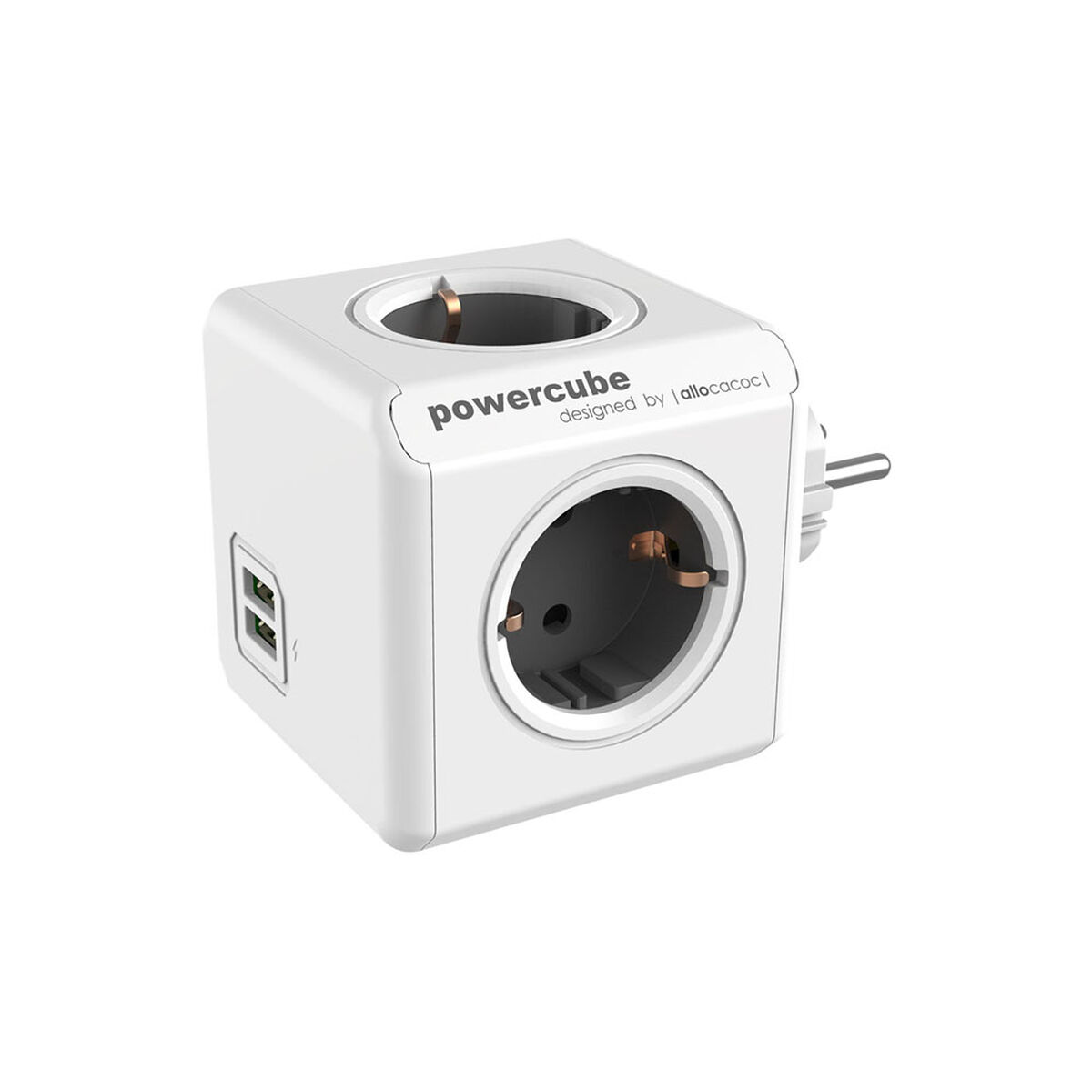 Cube multipluggen Allocacoc Powercube Original 1202 USB 250 V 16 A