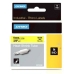 Gelamineerde Tape voor Labelmakers Rhino Dymo ID1-9 Geel Zwart 9 x 1,5 mm (5 Stuks)