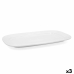 Serving Platter Bidasoa Glacial Ceramic White (36 x 21 cm) (Pack 3x)