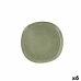 Flad Plade Bidasoa Ikonic Grøn Keramik 20,2 x 19,7 cm (6 enheder) (Pack 6x)