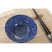 Set per Sushi DKD Home Decor 14,5 x 14,5 x 31 cm Nero Azzurro Gres Orientale (16 Pezzi)