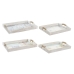 Set of trays DKD Home Decor Multicolour MDF Wood 40 x 30 x 6 cm (2 Units) (12 Units)