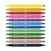 Set of Felt Tip Pens Milan Multicolour Double-ended/Double grading