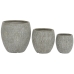 Set of Planters Home ESPRIT Grey Fibreglass Magnesium 55 x 55 x 55,5 cm (3 Units)