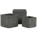Conjunto de vasos Home ESPRIT Cinzento escuro Fibra de Vidro Magnésio 44,5 x 44,5 x 43 cm (3 Unidades)