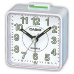 Analogue Alarm Clock Casio TQ-140-7DF White Plastic Splash-resistant (57 x 57 x 33 mm)