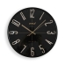 Nástěnné hodiny Versa Černý Zlatá Plastické Křemen 4,3 x 30 x 30 cm