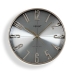 Nástenné hodiny Versa Striebristý Plastické Kremeň 4,3 x 30 x 30 cm