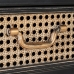 Stolík do haly s 2 zásuvkami BRICK Gaštanová Čierna Železo 75,5 x 38 x 85 cm