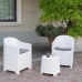 Table Set with 2 Armchairs IPAE Progarden Luna sluc06bg White Garden (3 Pieces)