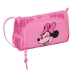 School Case with Accessories Minnie Mouse Loving Pink 20 x 11 x 8.5 cm (32 Pieces)
