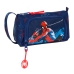 Skolas Penālis ar Piederumiem Spider-Man Neon Tumši Zils 20 x 11 x 8.5 cm (32 Daudzums)