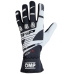 Karting Gloves OMP KS-3 Balts/Melns Melns/Balts M