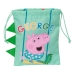 Madkasse med tilbehør Peppa Pig 20 x 25 x 1 cm sæk (sack) Mint