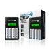 Chargeur de batterie EverActive NC450B Piles x 4