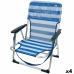 Cadeira de Praia Aktive Dobrável Azul 44 x 72 x 35 cm (4 Unidades)