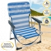 Plážová židle Aktive Skládací Modrý 44 x 72 x 35 cm (4 kusů)