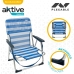 Plážová židle Aktive Skládací Modrý 44 x 72 x 35 cm (4 kusů)