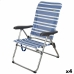 Chaise de Plage Aktive Mykonos Bleu 47 x 93 x 63 cm (4 Unités)