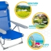 Plážová stolička Aktive Skladateľný Modrá 48 x 90 x 60 cm (2 kusov)