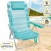 Scaun de plajă Aktive Pliabil Turquoise 48 x 84 x 46 cm (2 Unități)