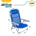 Pludmales krēsls Aktive Locīšana Zils 48 x 90 x 60 cm (2 gb.)