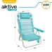 Beach Chair Aktive Foldable Turquoise 48 x 84 x 46 cm (2 Units)