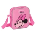Skuldertaske Minnie Mouse Loving Pink 16 x 18 x 4 cm